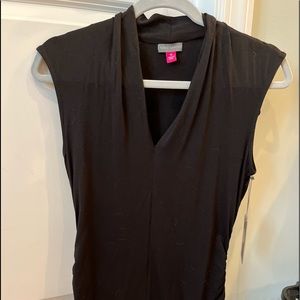 Sleeveless black Blouse form fitted